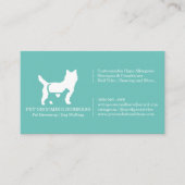 Groen Formele Kat Dog Heart Pet Visitekaartje (Voorkant)