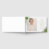 Groen Foto Christelijk Begrafenismonument Gastenboek (Volledig)