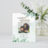 Groen FOTO SAVE THE DATES Eucalyptus BUDGET (Staand voorkant)