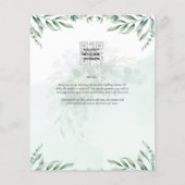 Groen FOTO SAVE THE DATES Eucalyptus BUDGET Flyer (Achterkant)
