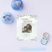 Groen FOTO SAVE THE DATES Eucalyptus BUDGET Flyer (Enkel)