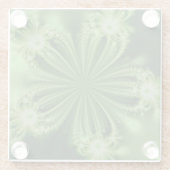 Groen fractaal glas Onderzetter (Achterkant)