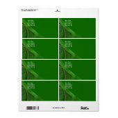 Groen Fractal Background Shipping Label (Full Sheet)