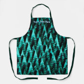 Groen Fractal Forest Schort (Voorkant)