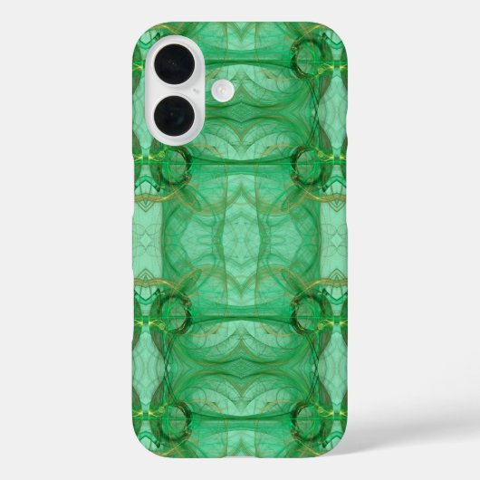 Groen Fractal iPhone hoesje (Achterkant)