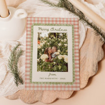 Groen frame Rood huisje Gingham