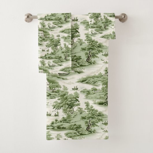 Groen Frans Platteland Bad Handdoek (Insitu)