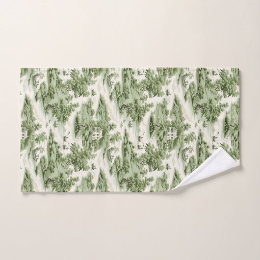 Groen Frans Platteland Bad Handdoek (Handdoek)