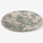 Groen Frans Toile Canvas Papier Borden Papieren Bordje (Gekanteld)