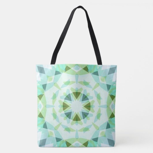  groen fris blauw ster eclectisch strand tote bag (Voorkant)