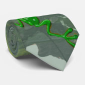 GROEN FROG door SHARON SHARPE Stropdas (Opgerold)