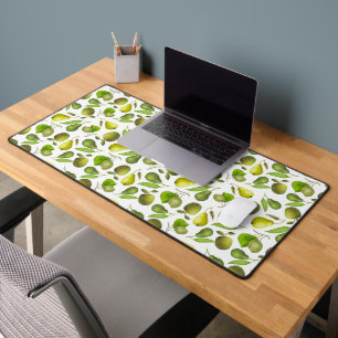 Groen fruit op een witte achtergrond bureaumat