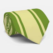 Groen funky streeppatroon stropdas (Opgerold)