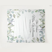 Groen Future Mrs Bruidsfeest Foto Prop Wandkleed (Voorkant (horizontaal))