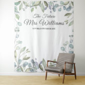 Groen Future Mrs Bruidsfeest Foto Prop Wandkleed (In situ)