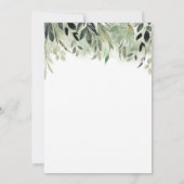 Groen Garland Elegant Bruiloft Jubileum Party Kaart (Achterkant)