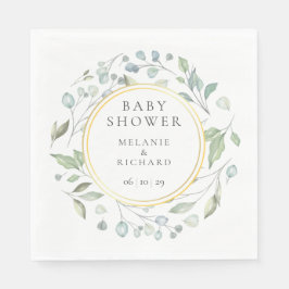 Groen Garland Koppels Baby shower/Strooien Servet