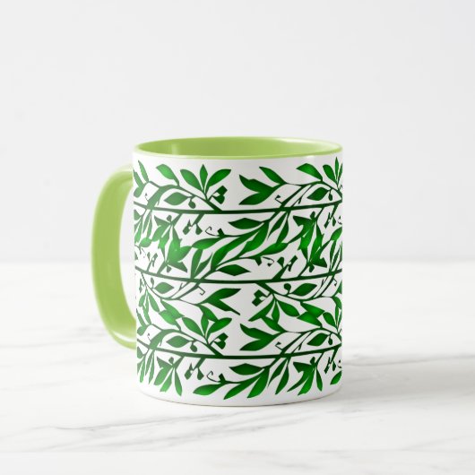 Groen Garland Lime Groene Koffie Mok (Voorkant links)