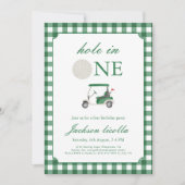 Groen gat in een uitnodiging voor een golfverjaard (Voorkant)