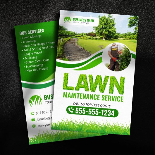 Groen Gazon Onderhoud Dienst Landschapsarchitectuu Flyer