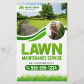 Groen Gazon Onderhoud Dienst Landschapsarchitectuu Flyer (Voorkant)