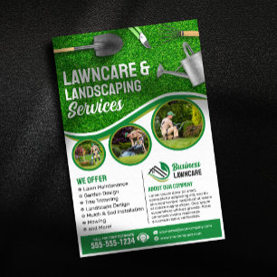 Groen Gazonbeheer Landschapsarchitectuur Tuin Gazo Flyer