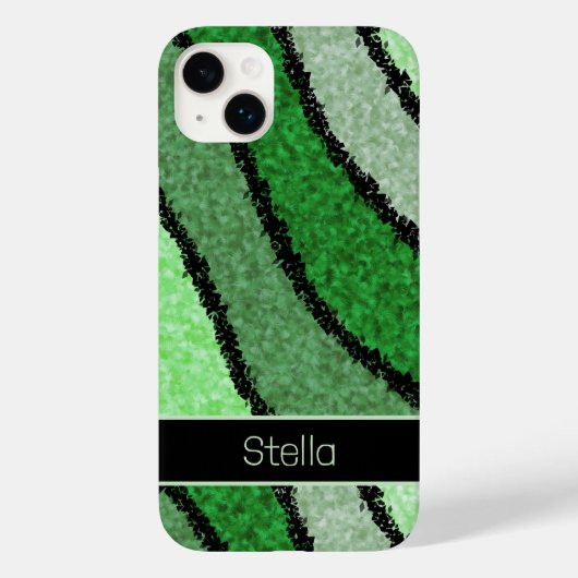 Groen geabstraheerd Hoesje-Mate iPhone hoesje (Achterkant)