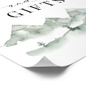 Groen gebarentavontuur "Kaarten en cadeaus" Poster (Hoek)