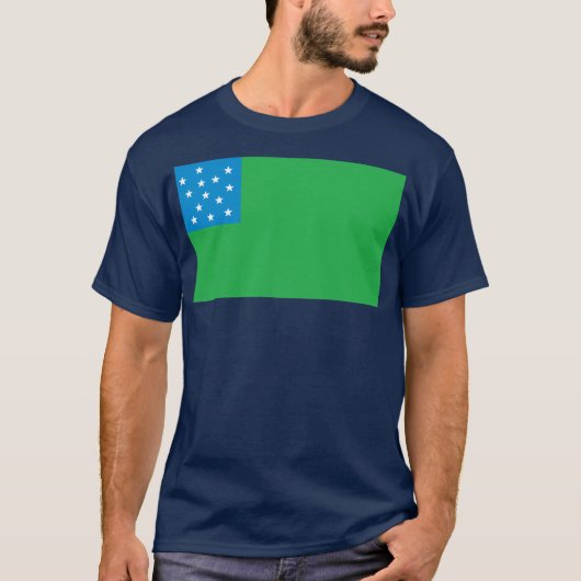Groen gebergte jongens Vlag T-shirt (Voorkant)