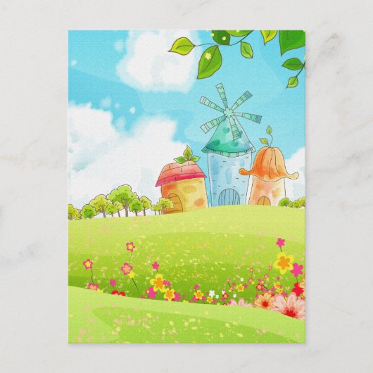 groen gebied briefkaart (Voorkant)