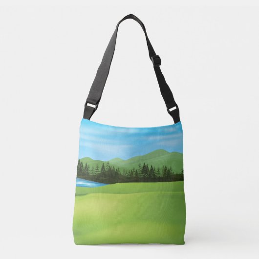 Groen gebied crossbody tas (Voorkant)