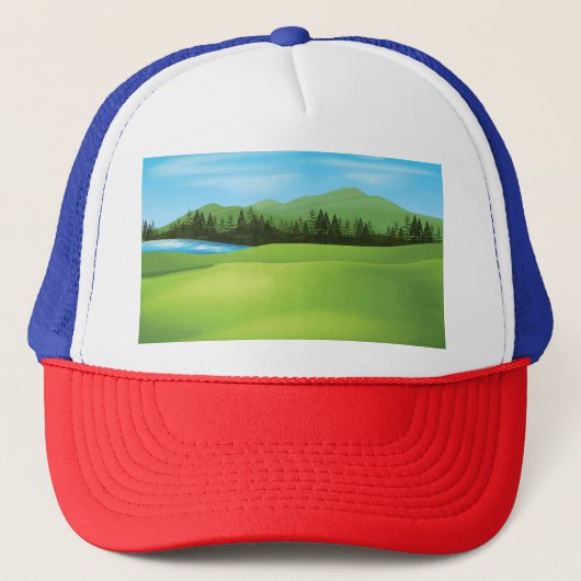 Groen gebied trucker pet (Voorkant)