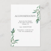 Groen gebladerte Accommodatie Bruiloft Enclosure K Informatiekaartje (Voorkant)