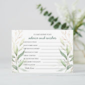 Groen gebladerte Advies & wensen voor bruid & brui Kaart (Staand voorkant)