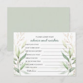 Groen gebladerte Advies & wensen voor bruid & brui Kaart (Voorkant / Achterkant)