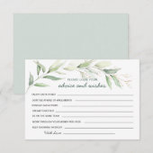 Groen gebladerte Advies & Wensen voor de Nieuwe Mi Kaart (Voorkant / Achterkant)