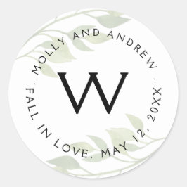 groen gebladerte blad STICKER feest/bruiloft