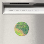 "Groen gebladerte", bloemontwerp, pasteltekening Magneet (Insitu (Vaatwasser))