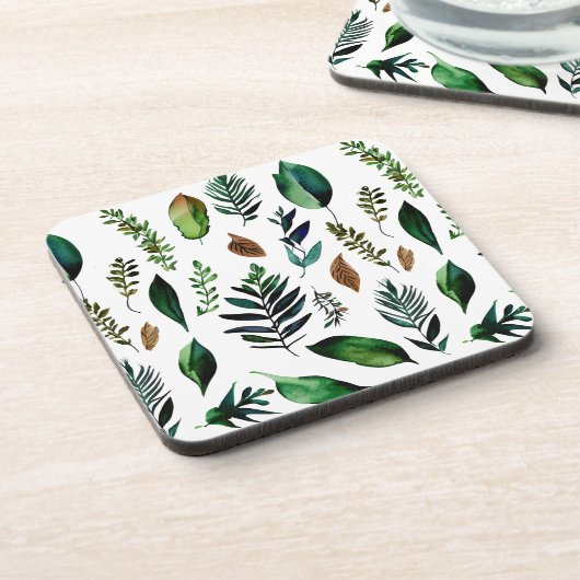 Groen gebladerte Botanische Natuur Bier Onderzetter (Linkerzijde)