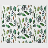Groen gebladerte Botanische Natuur Cadeaupapier (Vlak)