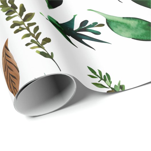 Groen gebladerte Botanische Natuur Cadeaupapier (Rol Hoek)
