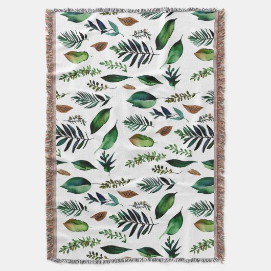 Groen gebladerte Botanische Natuur Deken (Voorkant Verticaal)