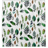 Groen gebladerte Botanische Natuur Douchegordijn (Voorkant)