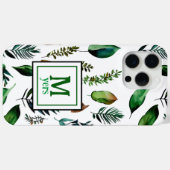 Groen gebladerte botanische Natuur gepersonaliseer Case-Mate iPhone Case (Achterkant (horizontaal))