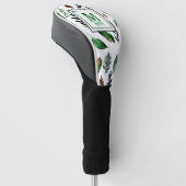 Groen gebladerte botanische Natuur gepersonaliseer Golfheadcover (Schuin)