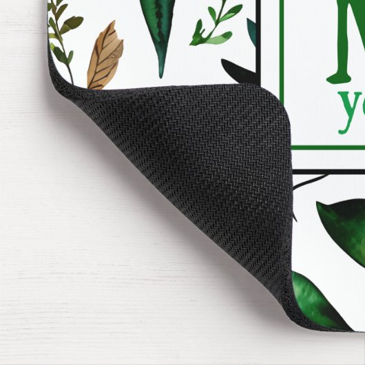 Groen gebladerte botanische Natuur gepersonaliseer Muismat (Hoek)