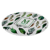 Groen gebladerte botanische Natuur gepersonaliseer Snijplank (Hoek)