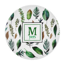 Groen gebladerte botanische Natuur gepersonaliseer Snijplank