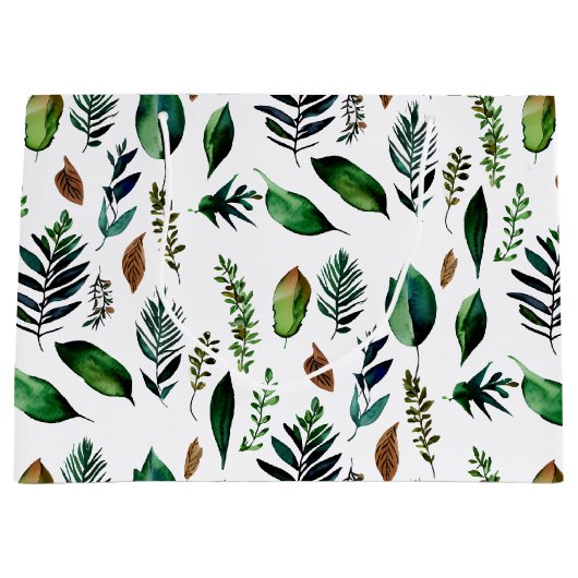 Groen gebladerte Botanische Natuur Groot Cadeauzakje (Voorkant)