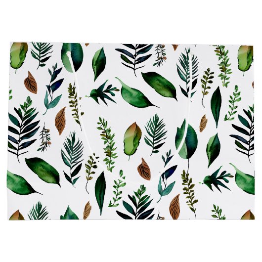 Groen gebladerte Botanische Natuur Groot Cadeauzakje (Achterkant)